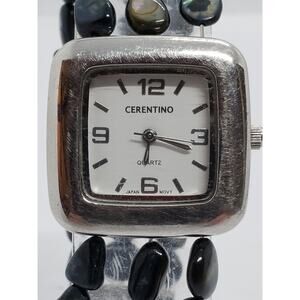 Cerentino women's dress watch. Beaded bracelet style band. MV2828 working watch